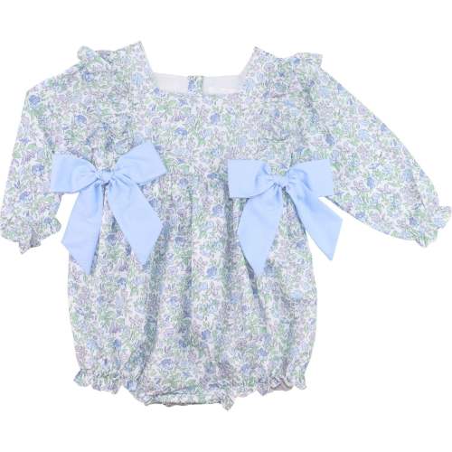 Floral Bow Ruffle Bubble for Baby | Cecil & Lou