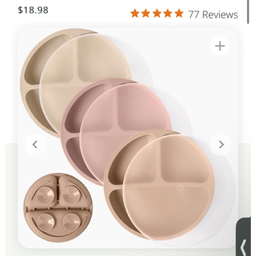 Silicone Suction Plates – Set of 3 (Lid Option Available)