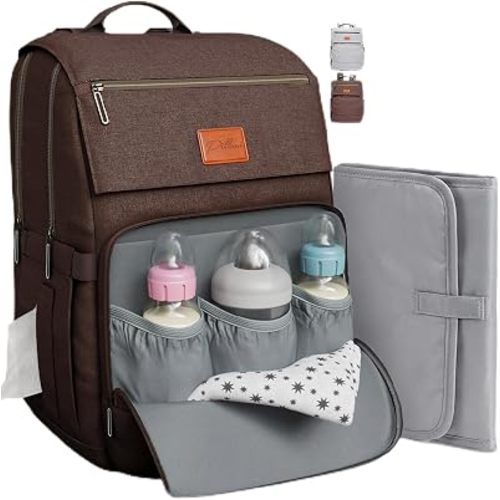 Pillani Baby Diaper Bag Backpack - Baby Bag for Girls & Boys, Large Waterproof Diaper Backpack - Baby Shower Gifts for Boys & Registry Must Haves - Travel Diaper Bags with Changing Pad - Newborn Stuff