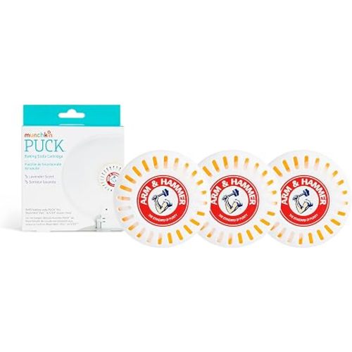 Munchkin Arm & Hammer Puck Diaper Pail Deodorizer, Lavender, 3 Count