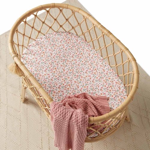 Spring Floral Organic Bassinet Sheet | Snuggle Hunny