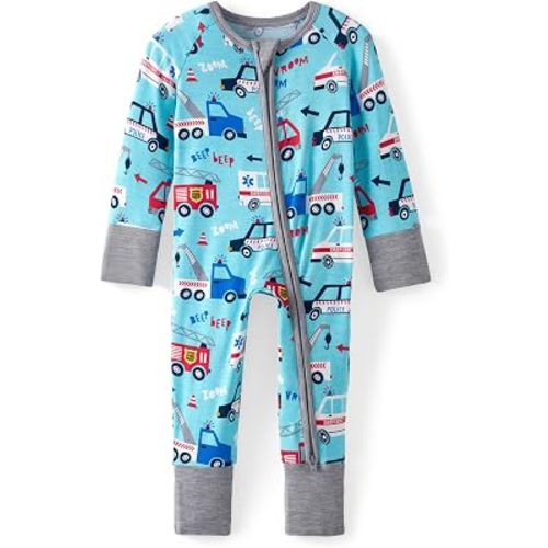 Little Sleepies Baby Pajamas, Viscose from Bamboo, Newborn Sleeper Baby PJs