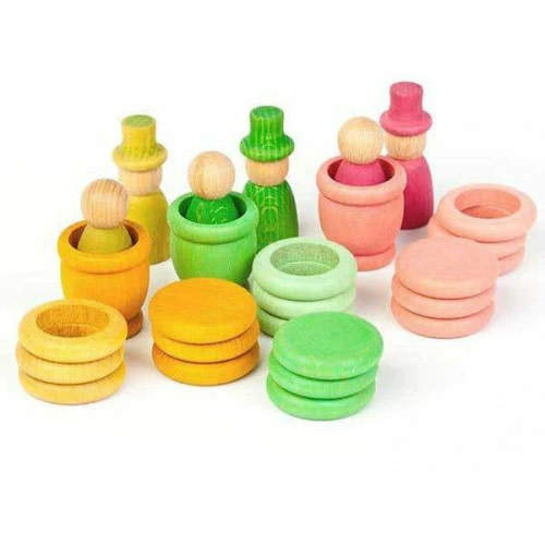 Grapat Nins Seasons Autumn - Wooden Autumn Peg Doll Set - The Natural Baby