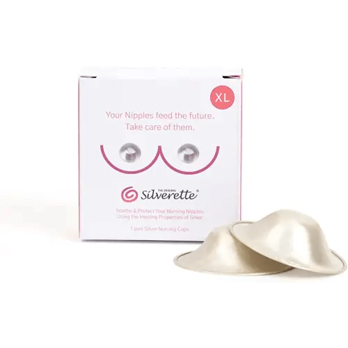 SILVERETTE XL The Original Silver Nursing Cups - Soothe and Protect Your Nursing Nipples -Made in Italy