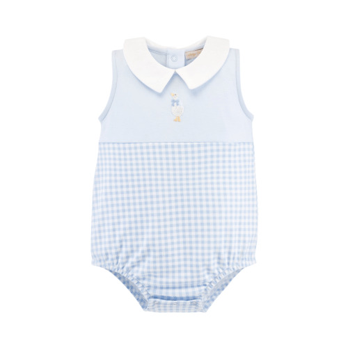 Light Blue Gingham Little Goose Bubble