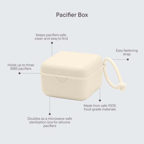 BIBS Pacifier Box & Sterilizer - Ivory - Travel Case – Emerson and Friends