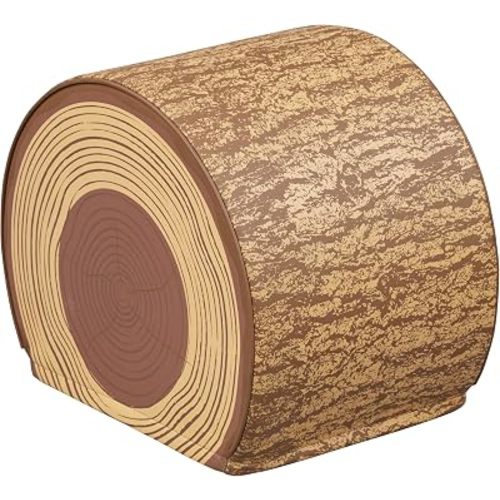 ECR4Kids SoftZone Tree Log Quarter Seat, 14in, Kids Bench, Chocolate