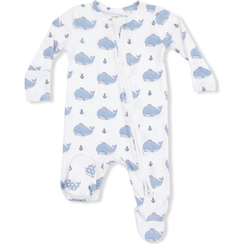 Bubbly Sailor Whales Blue - 2 Way Zipper Footie