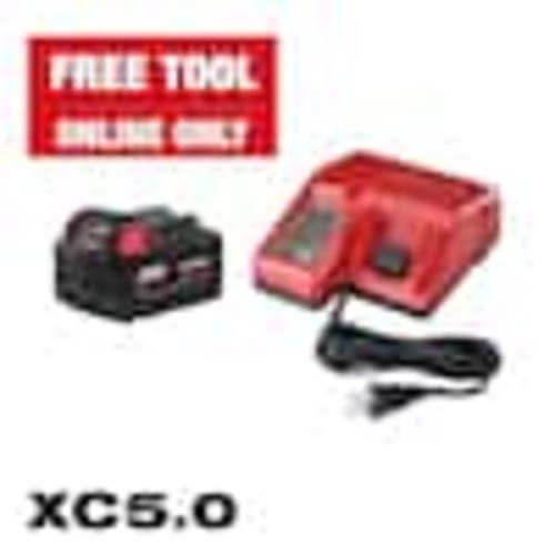 Milwaukee M18 18-Volt Lithium-Ion XC Starter Kit with One 5.0Ah Battery and Charger 48-59-1850