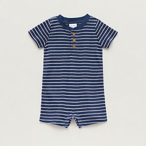 Okie Dokie Baby Boys Short Sleeve Striped Romper - JCPenney