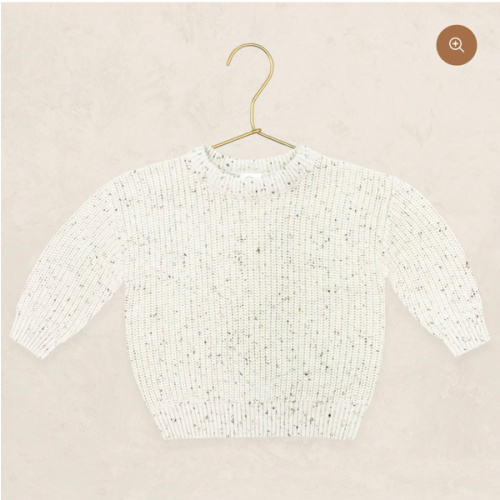 Knit Chunky Sweater - Cream Speckle