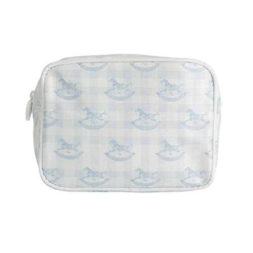 Pony Parlor Small Cosmetic Pouch (Blue)
