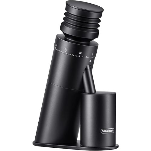 Coffee Grinder, Viesimple Gen 4, Single Dose Burr Coffee Grinders with Magnetic Dosing Cup, Electric Coffee Bean Grinder with Anti-Static Design, Espresso Grinder Compact & Quiet for Home Use Black
