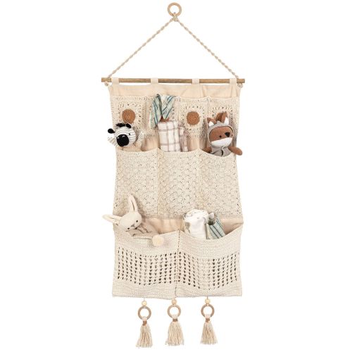 Nursery Wall Storage - Crochet Wall Organizer | Crane Baby