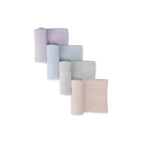 Organic Muslin Swaddle Blankets 4-Pack | GOTS-Certified Cotton | Naturepedic