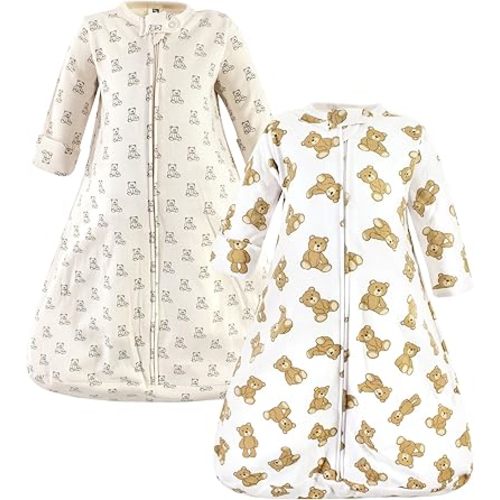 Hudson Baby Unisex Baby Cotton Long-Sleeve Wearable Sleeping Bag, Sack, Blanket