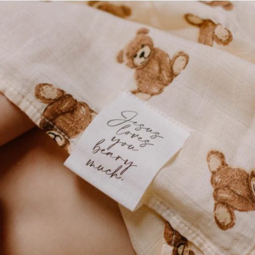 Jesus Loves You Beary Much Swaddle Blanket – OUR HOUSE ABOVE