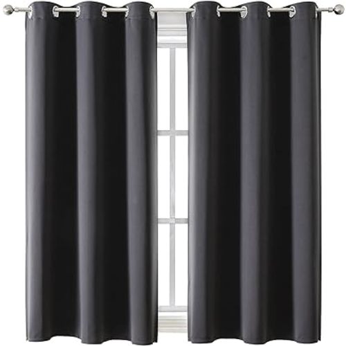 ChrisDowa Blackout Curtains for Bedroom and Living Room 63 Inches Long