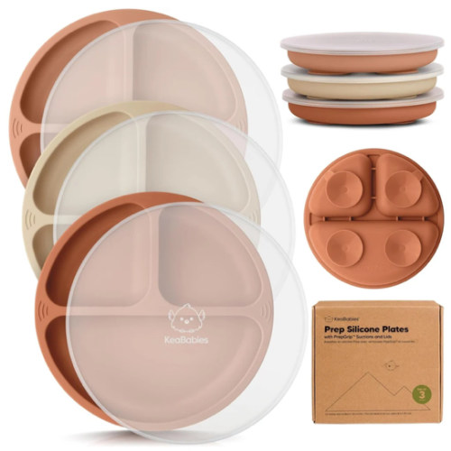 Baby Silicone Plates with PrepGrip Suctions | KeaBabies