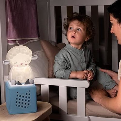 Tonies Night Light - Sleepy Sheep Audio Play Character from Sleepy Friends | Warm Glow | 90 Minutes of Beautifully Composed Melodies | Record Your Own Bedtime Stories