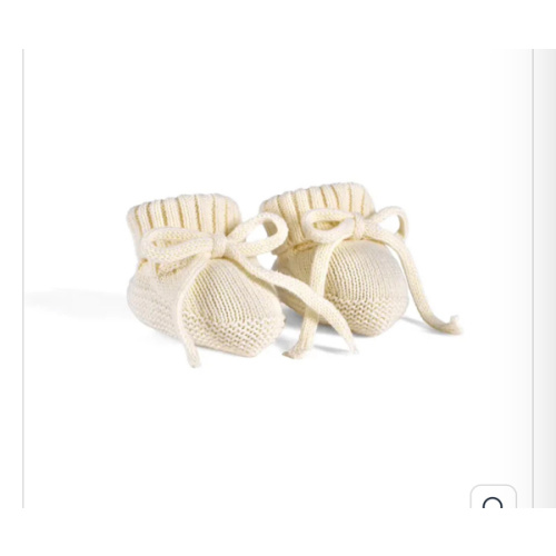 Knitted Booties in Cream