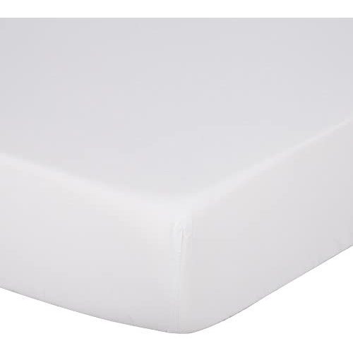 Cotton Crib Sheet, White - 1-Pack