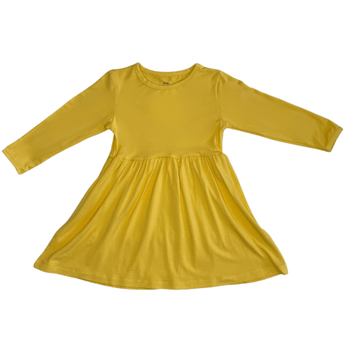 UPF 50+ Bamboo Kids Dress Sunflower