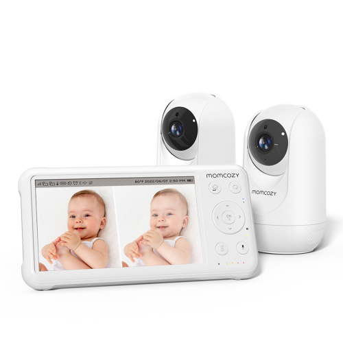 Momcozy Video Baby Monitor, 1080P 5" HD Baby Monitor with Camera and Audio, Infrared Night Vision, 5000mAh Battery, 2-Way Audio, Wide-angle View Temperature Sensor Lullabies - Walmart.ca