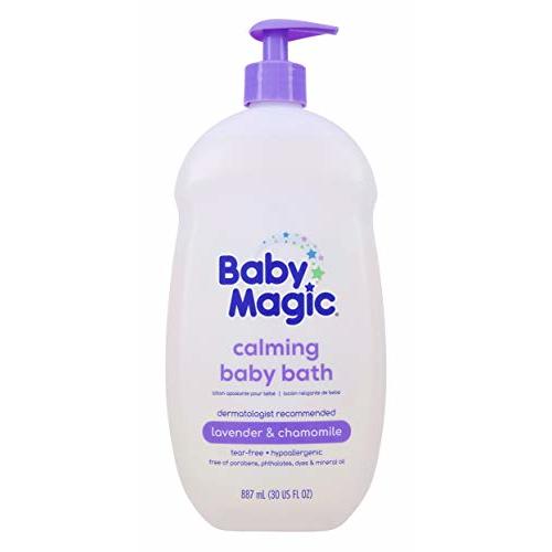 Baby Magic Calming Baby Bath, Lavender & Chamomile Scent, 30 Fl Oz | Specially Formulated for Baby's Delicate Skin, Made with Calendula, Tear Free, Hypoallergenic, Dermatologist Recommended