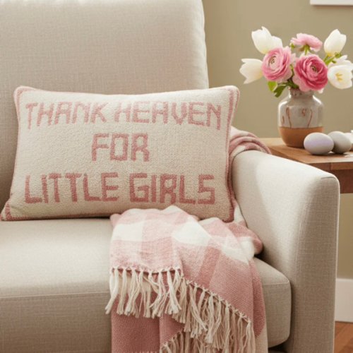 Thank Heaven for Little Girls Throw Pillow