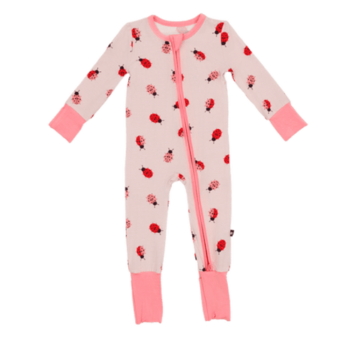 Convertible Footed Romper in Ladybug Lane