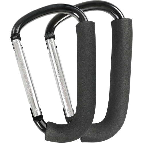Stroller Hooks, 6.3" Large Stroller Clip, 2 Pack Stroller Hooks for Hanging Bags and Shopping, Stroller Accessories for Mommy, Large Carabiner