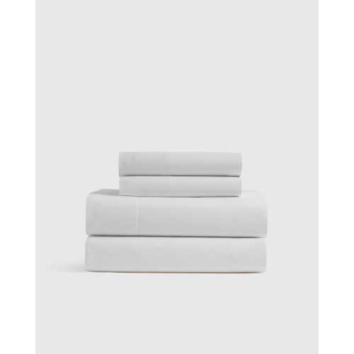 Classic Organic Percale Sheet Set in White