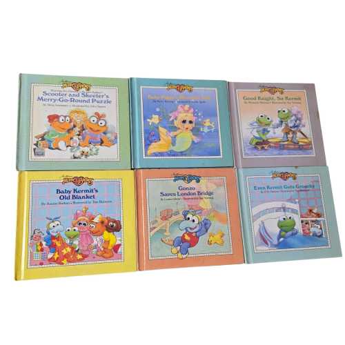 The Muppet Babies Book Lot of 6/Vintage 1980s Jim Henson's Muppet Babies Hardcover Books/Nostalgic Gift/Baby Shower/Nursery