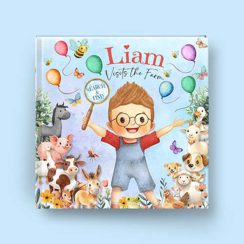 Personalized Search & Find Farm Animal Story Book for Kids – Custom Name & Characters – My Story Tale