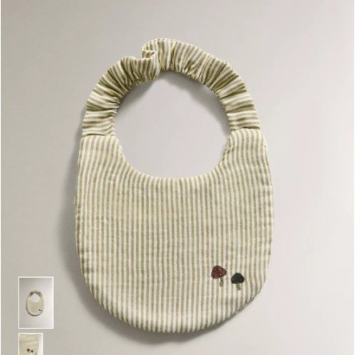STRIPED MUSLIN BABY BIB
