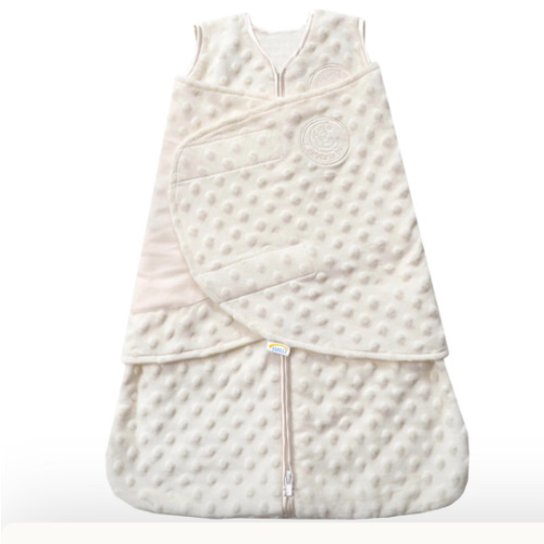 Cream Plushy Dot Velboa Swaddle - Newborn | HALO