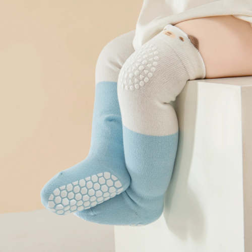 Baby & Toddler Cartoon Knee-Pad Protection & Dual Grip Socks 3-Pack
