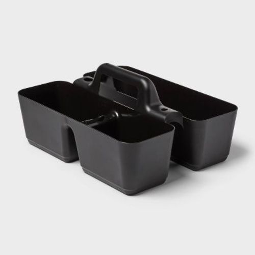 Large Plastic Dorm Shower Caddy Black - Room Essentials™