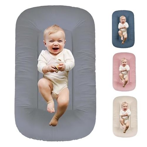 Baby Lounger 0-24 Months Bionic Design Infant Nest(Dark Gray) | 0-12 months,snuggle cozy me,baby play mat,tummy time,baby play gym