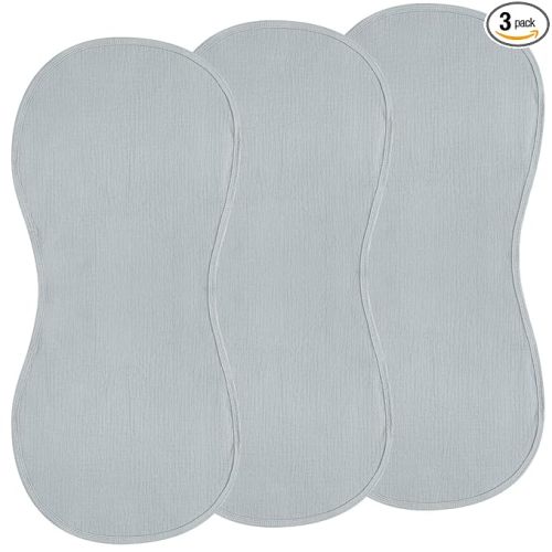 Hahafelt 3 Pcs Changing Pad Liners Fits in Peanut Shape Changing Pad Waterproof Diaper Mats Organic Cotton Peanut Mats are Warm on a Baby's Back, Washable Reusable(Wild Duck,Blue)