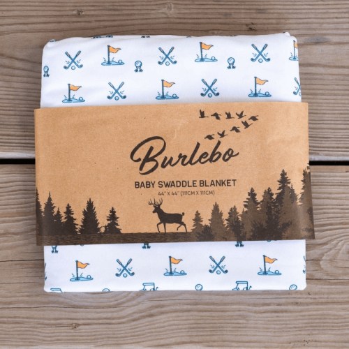 Hole in One Baby Swaddle | Golf Baby Gift | BURLEBO