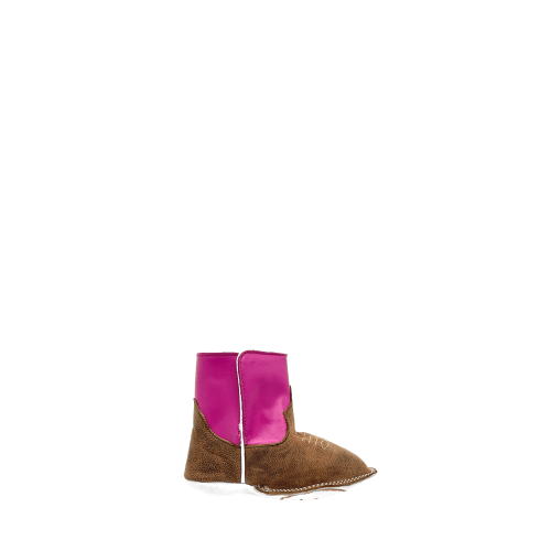 Miron Crosby Pink Baby Bootie | Luxury Fashion Kid's Cowboy Boots | Miron Crosby