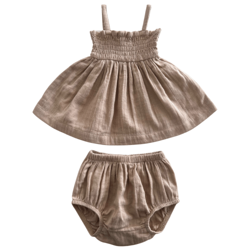 Sand / Organic Smocked Set