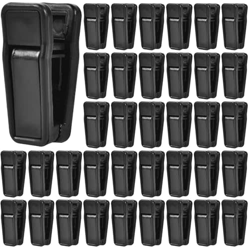 KISEER 40 Pcs Plastic Baby Hanger Clips Slim-line Finger Clips Set for Clothes Hanger Velvet Hanger (Black)