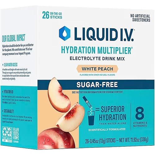 Liquid I.V. Sugarfree Hydration Multiplier White Peach - 26 Sticks (1)