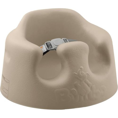 Bumbo Baby Infant Soft Foam Comfortable Support Wide Floor Seat with 3 Point Adjustable Harness for Ages 3 to 12 Months, Taupe