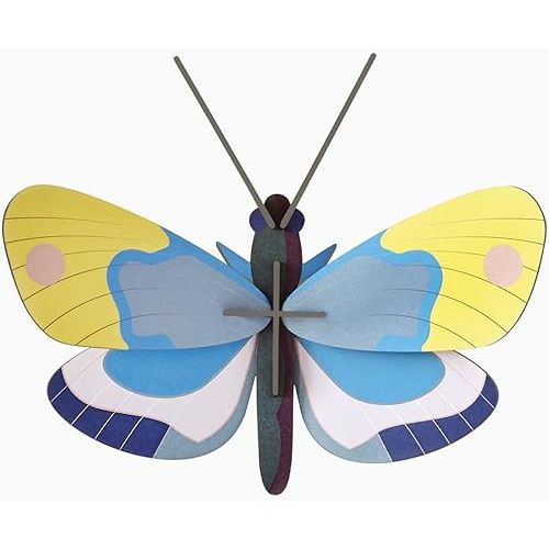 STUDIO ROOF, Wall Art Butterfly, Yellow Monarch Butterfly, Eco-Friendly & Creative Gift