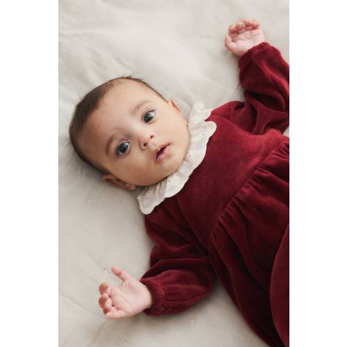 COTTON VELOUR BODYSUIT DRESS