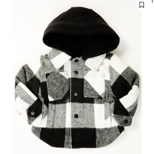 Urban Republic Infant Boys' Plaid Print Snap Hooded Jacket